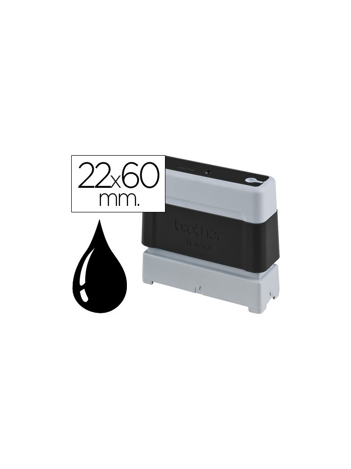 Sello automatico brother 22 mm x 60 mm negro Sello automatico brother 22 mm x 60 mm negro
