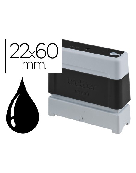 Sello automatico brother 22 mm x 60 mm negro