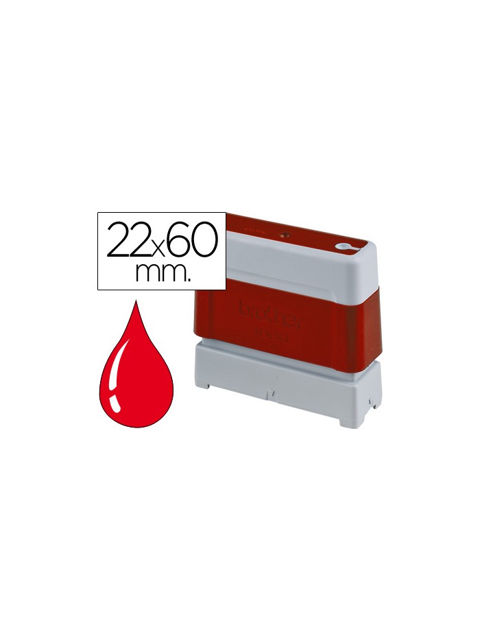 Sello automatico brother 22 mm x 60 mm rojo Sello automatico brother 22 mm x 60 mm rojo