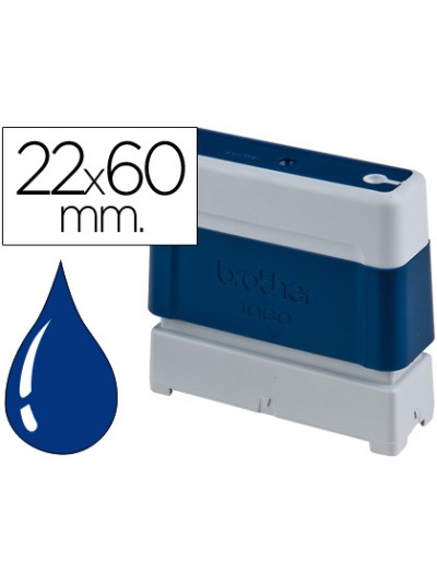 Sello automatico brother 22 mm x 60 mm azul