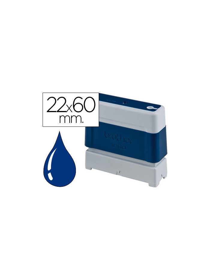 Sello automatico brother 22 mm x 60 mm azul Sello automatico brother 22 mm x 60 mm azul
