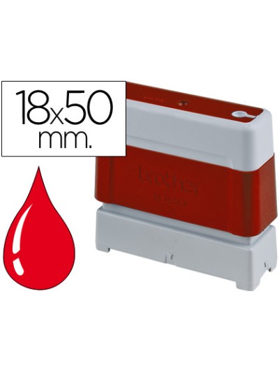 Sello automatico brother 18 mm x 50 mm rojo
