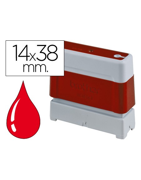 Sello automatico brother 14 mm x 38 mm rojo