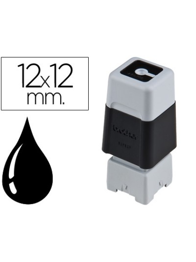 Sello automatico brother 12 mm x 12 mm negro