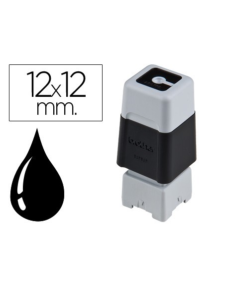 Sello automatico brother 12 mm x 12 mm negro