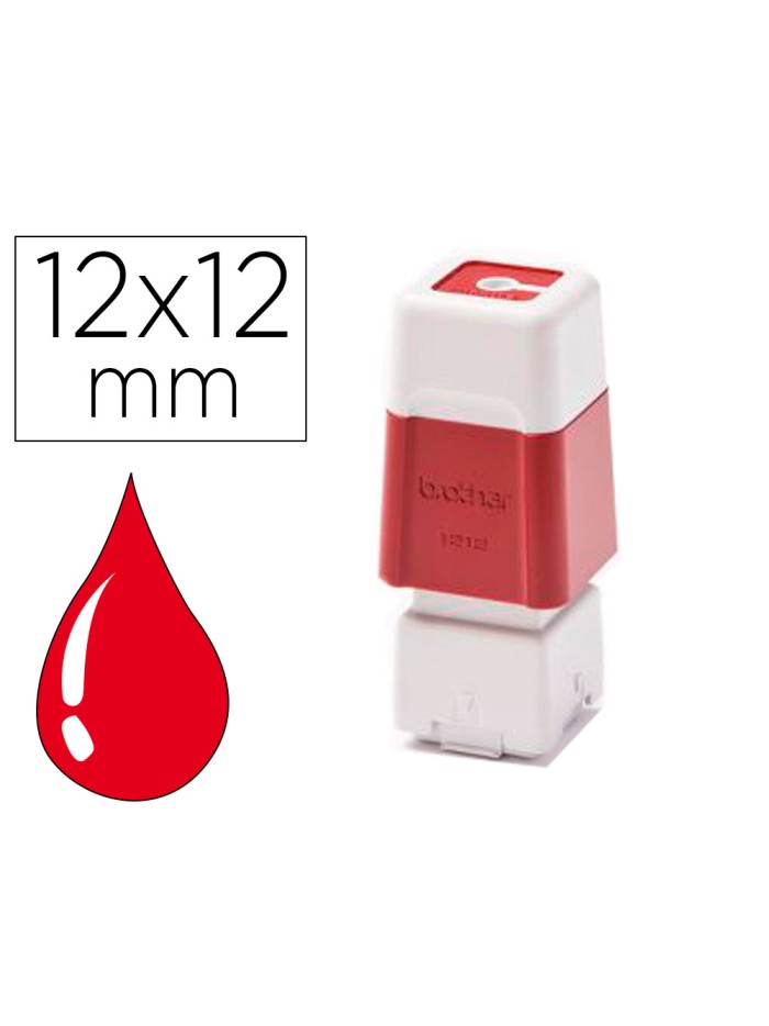 Sello automatico brother 12 mm x 12 mm rojo Sello automatico brother 12 mm x 12 mm rojo