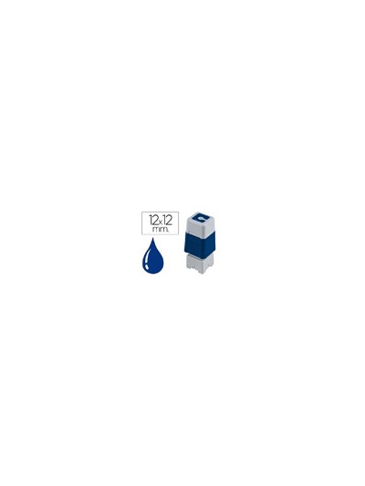 Sello automatico brother 12 mm x 12 mm azul