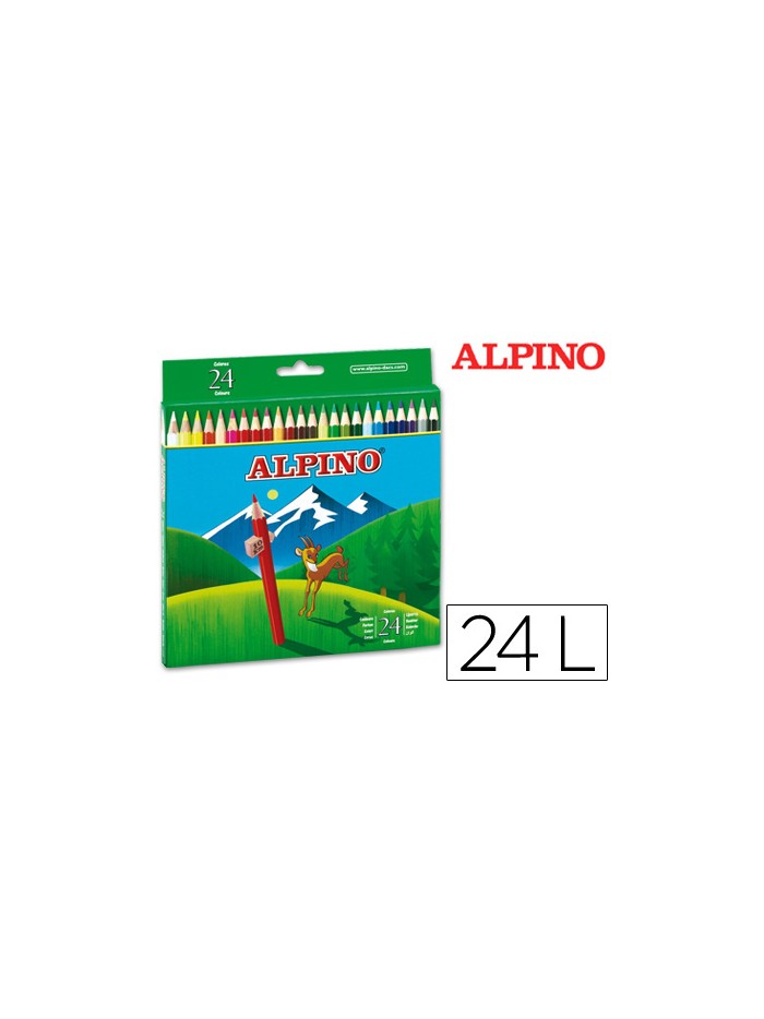Lapices de colores alpino 658 caja de 24 colores largos Lapices de colores alpino 658 caja de 24 colores largos