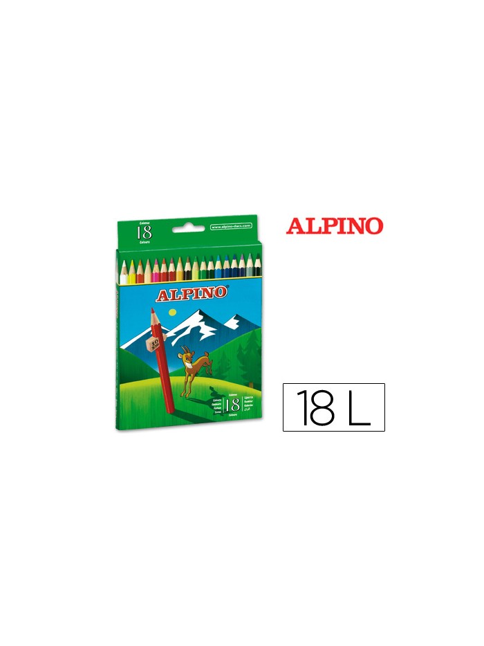 Lapices de colores alpino 656 caja de 18 colores largos Lapices de colores alpino 656 caja de 18 colores largos