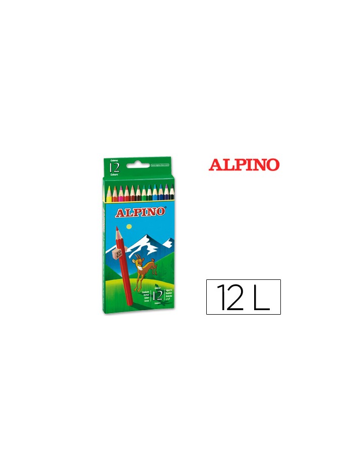 Lapices de colores alpino 654 caja de 12 colores largos Lapices de colores alpino 654 caja de 12 colores largos