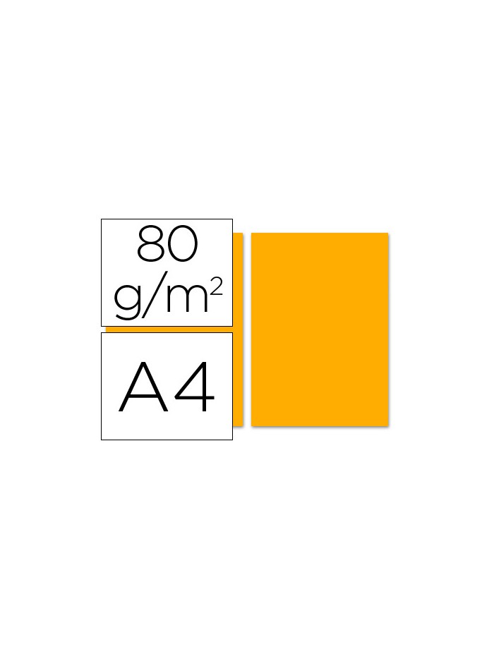 Papel color liderpapel a4 80gr naranja paquete de 100 hojas Papel color liderpapel a4 80gr naranja paquete de 100 hojas