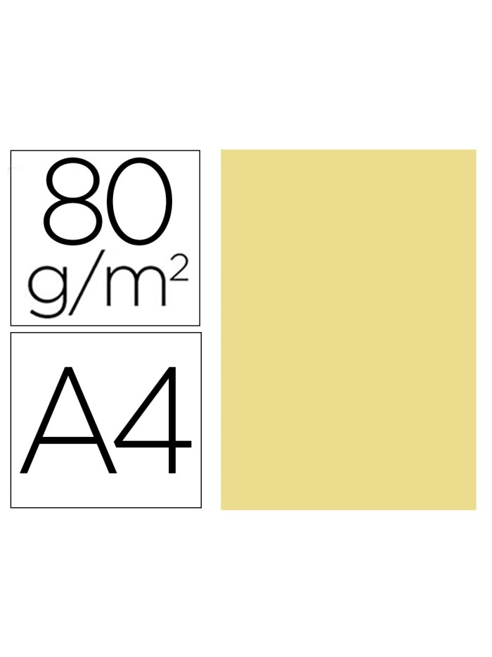 Papel color liderpapel a4 80gr amarillo paquete de 100 hojas Papel color liderpapel a4 80gr amarillo paquete de 100 hojas