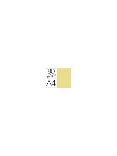 Papel color liderpapel a4 80gr amarillo paquete de 100 hojas