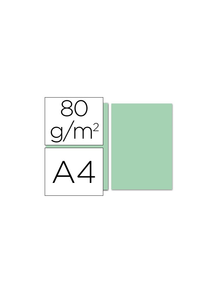 Papel color liderpapel a4 80gr verde paquete de 100 hojas Papel color liderpapel a4 80gr verde paquete de 100 hojas