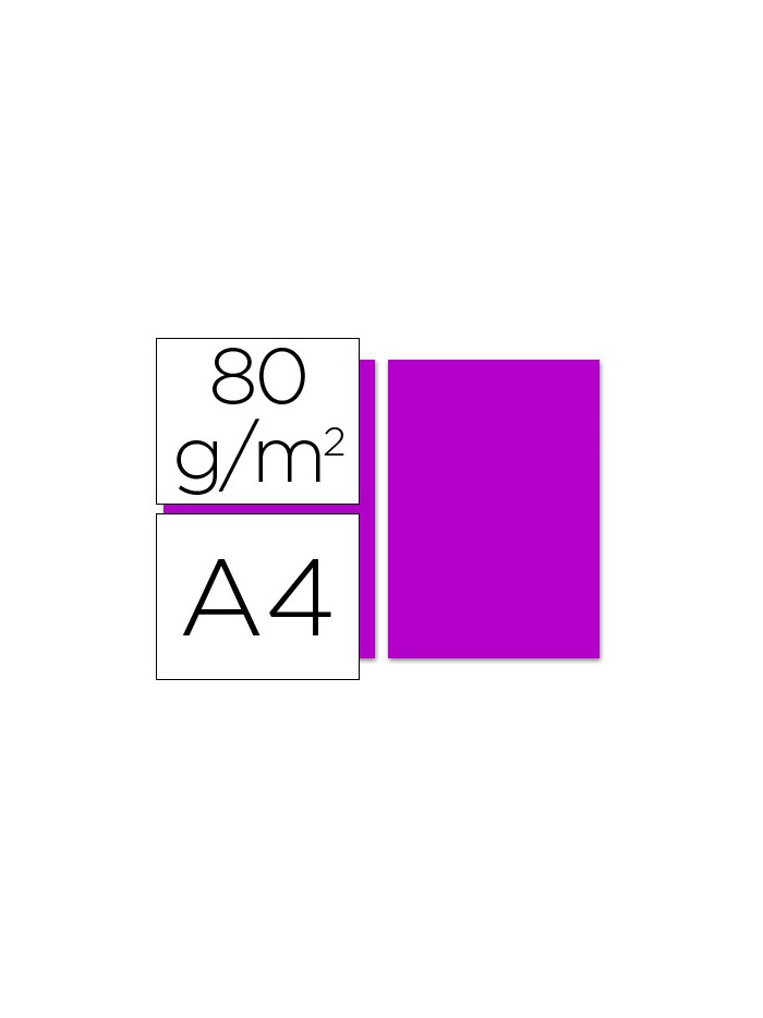 Papel color liderpapel a4 80gr fucsia paquete de 100 hojas Papel color liderpapel a4 80gr fucsia paquete de 100 hojas