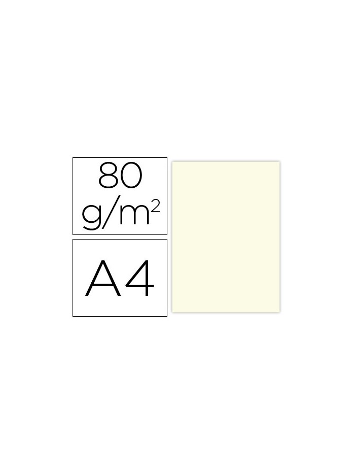 Papel color liderpapel a4 80gr crema paquete de 100 hojas Papel color liderpapel a4 80gr crema paquete de 100 hojas