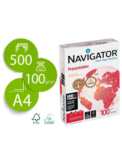 Papel fotocopiadora navigator din a4 100 gramos papel multiuso ink-jet y laser paquete de 500 hojas