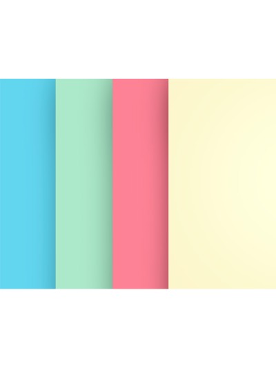 Papel color liderpapel a4 80gr 4 colores surtidos paquete de 100 hojas