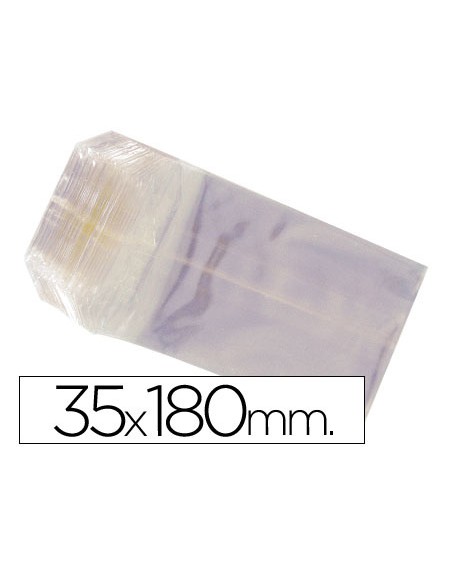 Bolsa celofan 35x180 mm paquete 100 unidades