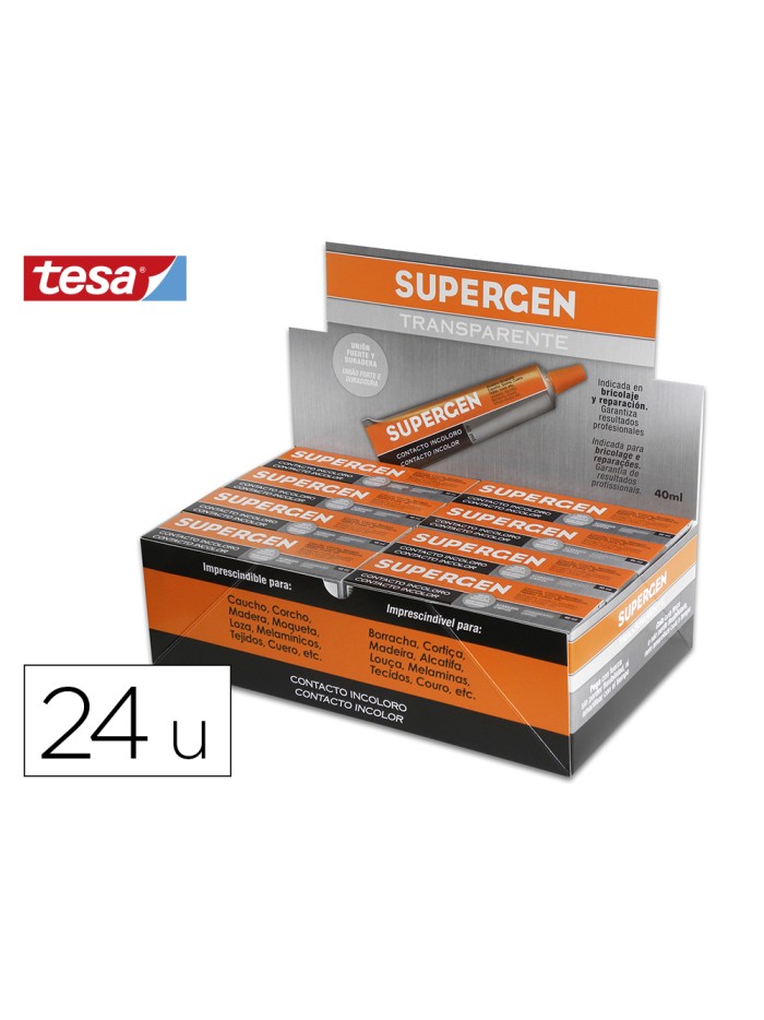 Pegamento supergen contacto 40 ml unidad Pegamento supergen contacto 40 ml unidad