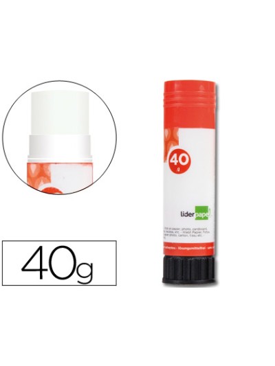 Pegamento liderpapel en barra 40 gr unidad