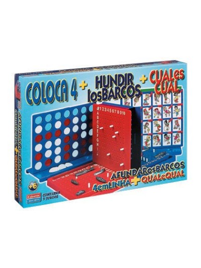Juegos de mesa falomir cuatro en linea + cual es cual + hundir los barcos