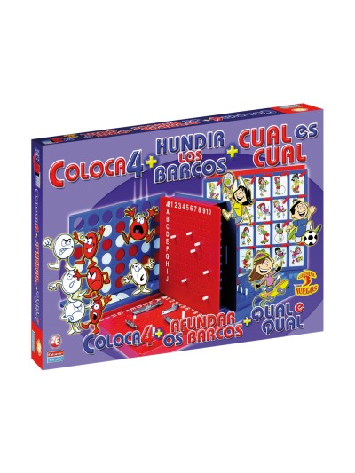 Juegos de mesa falomir cuatro en linea + cual es cual + hundir los barcos