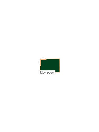 Pizarra verde q-connect marco de madera 120x90 cm sin repisa