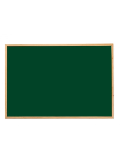 Pizarra verde q-connect marco de madera 120x90 cm sin repisa