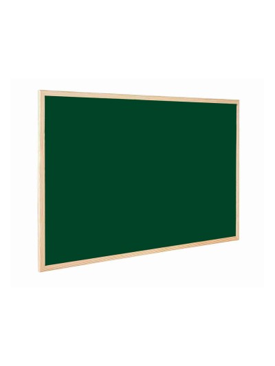 Pizarra verde q-connect marco de madera 120x90 cm sin repisa
