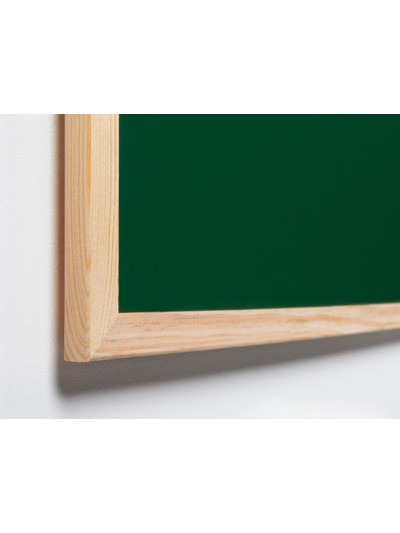 Pizarra verde q-connect marco de madera 120x90 cm sin repisa