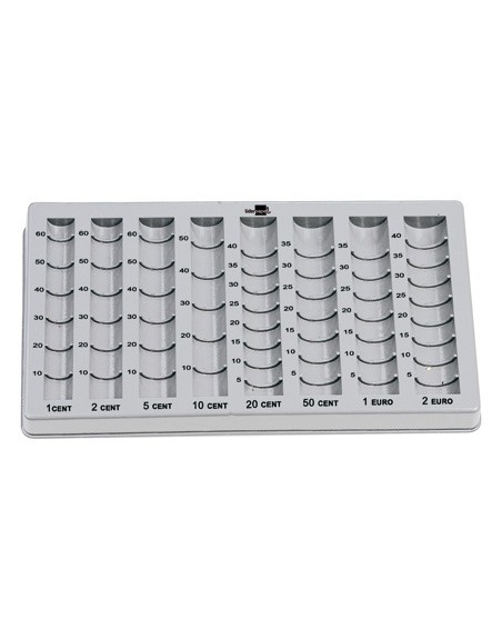 Bandeja portamonedas liderpapel plastico color gris 275x155x24/35 mm