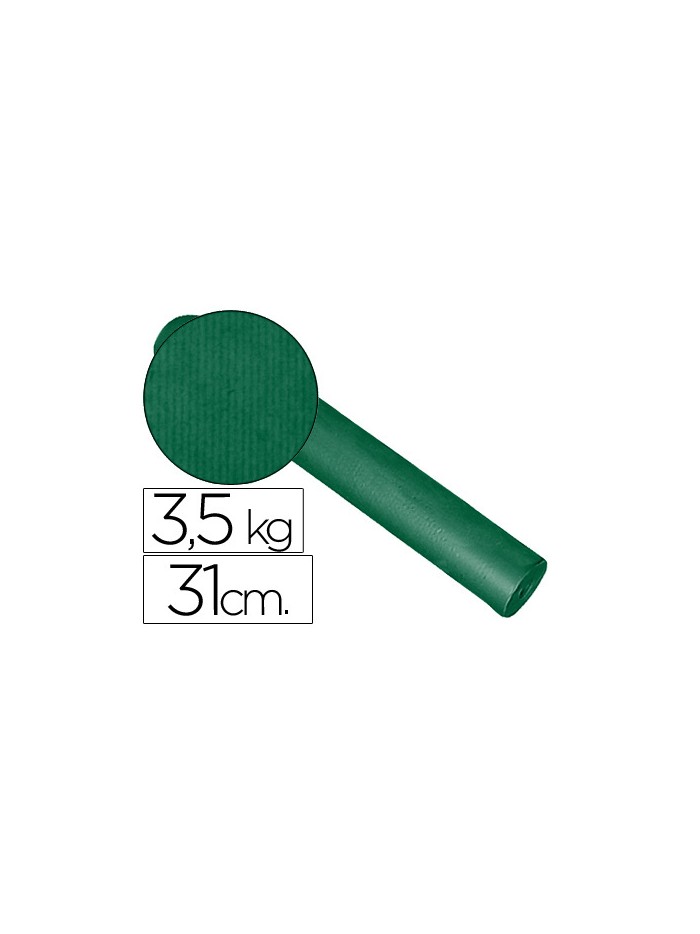 Papel de regalo kraft liso kfc bobina ancho 31 cm peso 3,5 kg gramaje 60 gr color verde Papel de regalo kraft liso kfc bobina ancho 31 cm peso 3,5 kg gramaje 60 gr color verde