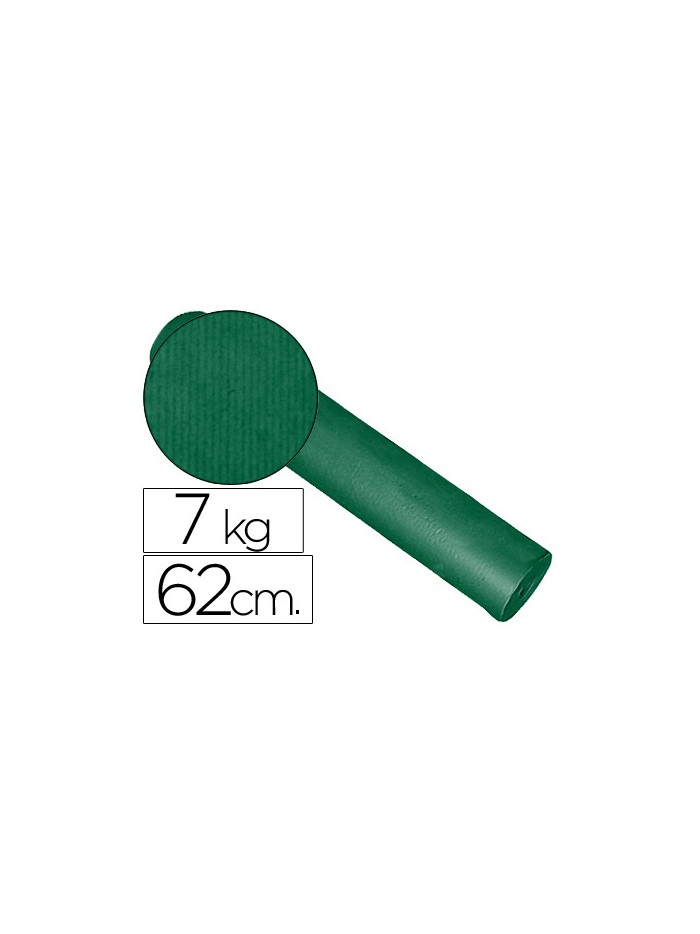 Papel de regalo kraft liso kfc bobina ancho 62 cm peso 7 kg gramaje 60 gr color verde Papel de regalo kraft liso kfc bobina ancho 62 cm peso 7 kg gramaje 60 gr color verde