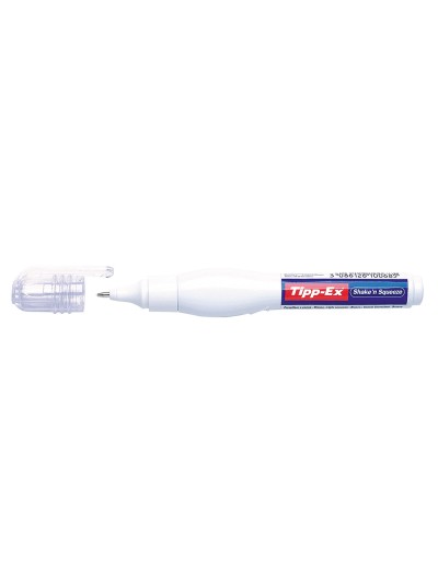 Corrector tipp-ex lapiz shake'n squeeze con punta metalica 8 ml