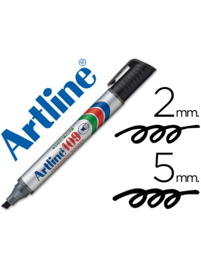 Rotulador artline marcador permanente 109 negro punta biselada