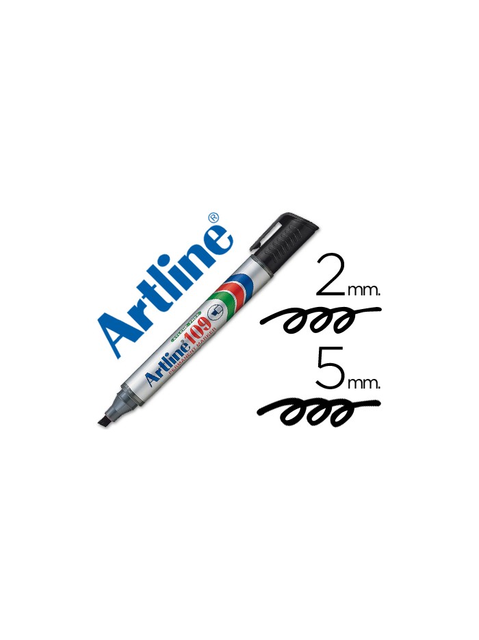 Rotulador artline marcador permanente 109 negro punta biselada Rotulador artline marcador permanente 109 negro punta biselada