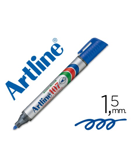 Rotulador artline marcador permanente 107 azul punta redonda