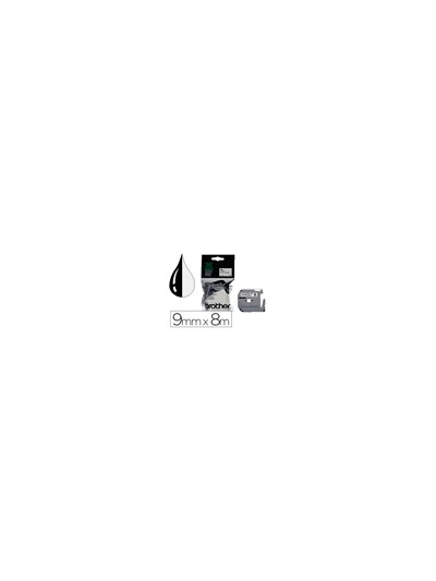 Cinta brother mk-221 blanco-negro 9mm longitud 8 mt