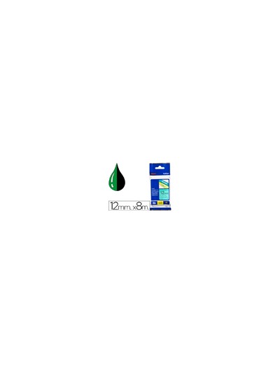 Cinta brother tze-731 verde-negro 12mm longitud 8 mt