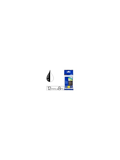 Cinta brother tze335 negro-blanco 12mm longitud 8mts