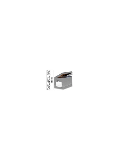 Cajon elba carton color gris para 5 cajas archivo definitivo 345x450x280mm