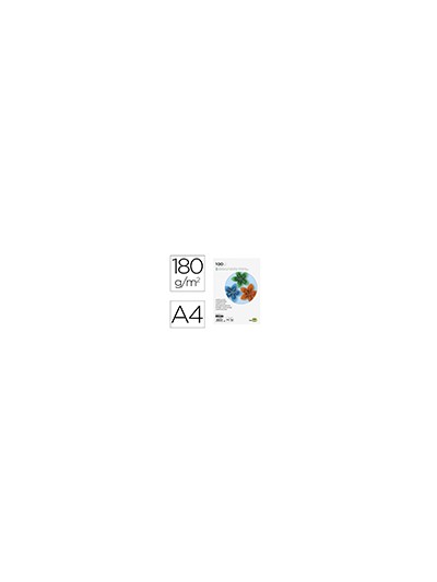 Cartulina liderpapel a4 180g/m2 verde billar paquete de 100 hojas