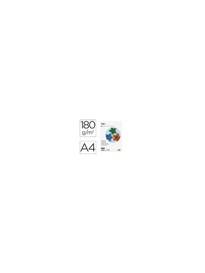 Cartulina liderpapel a4 180g/m2 verde abeto paquete de 100 hojas