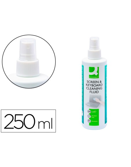 Spray q-connect limpiador de pantallas y teclados bote de 250 ml