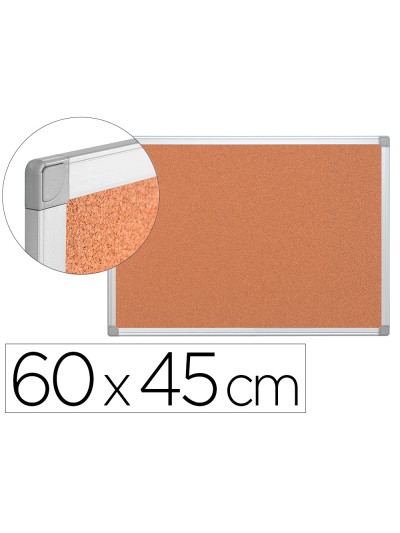 Pizarra corcho q-connect 60x45 cm marco aluminio