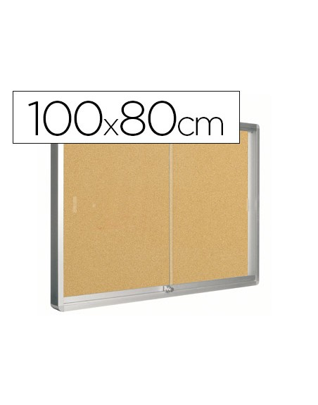 Vitrina de anuncios q-connect marco de aluminio 800 x 1000mm