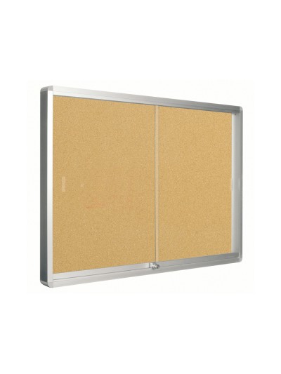 Vitrina de anuncios q-connect marco de aluminio 800 x 1000mm