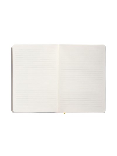 Cuaderno con gomilla antartik notes tapa blanda a5 hojas rayas morado y amarillo 80 hojas 80 gr fsc