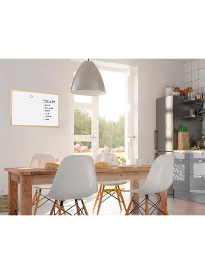 Pizarra blanca q-connect melamina marco de madera 40x30 cm